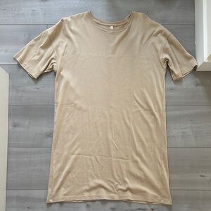 Babaton Beige Short Sleeve TShirt Dress